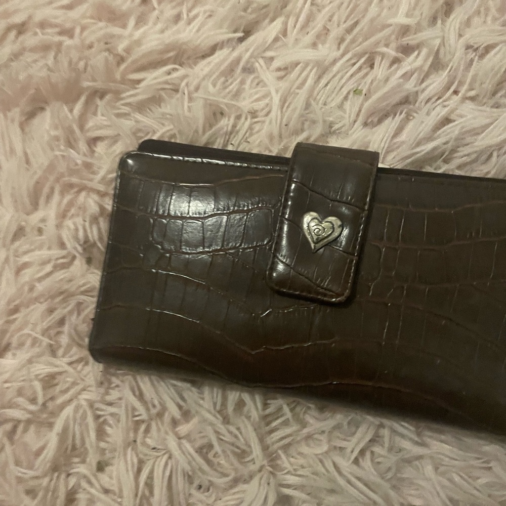 Vintage Brown Leather Clutch Wallet